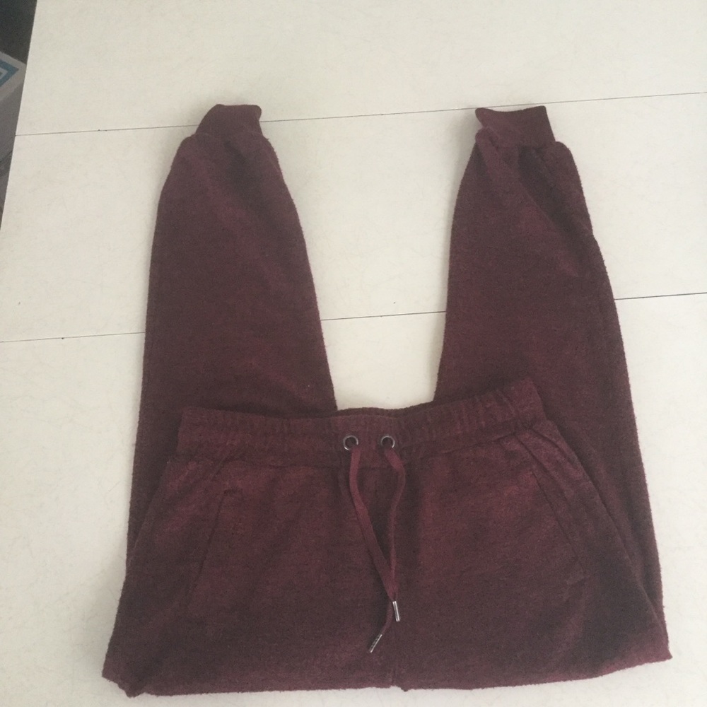Adam Levine Maroon Pull On Jogger Sweatpants Size Medium Lounge Comfort